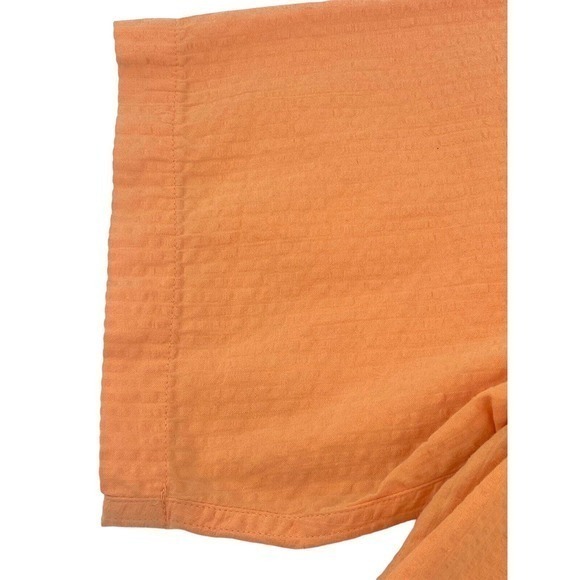 The Territory Ahead Men's Size XLT Seersucker Orange Short Sleeve Button Shirt - Picture 9 of 10